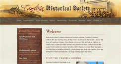 Desktop Screenshot of cambriahistoricalsociety.com
