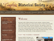 Tablet Screenshot of cambriahistoricalsociety.com